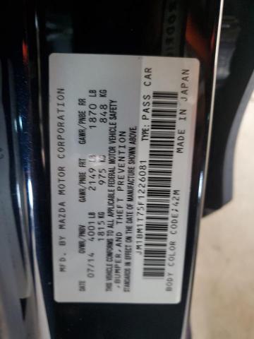 2015 MAZDA 3 SV JM1BM1T75F1226081