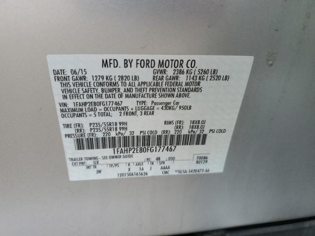 2015 FORD TAURUS SEL - 1FAHP2E80FG177467