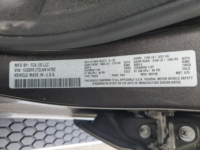 2020 RAM 1500 LARAM 1C6SRFJT2LN414762