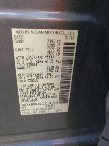 2018 NISSAN MURANO S 5N1AZ2MH6JN123050