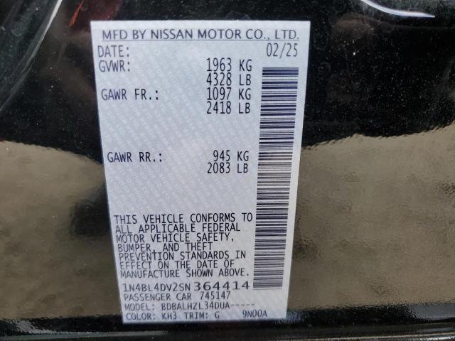2025 NISSAN ALTIMA SV 1N4BL4DV2SN364414