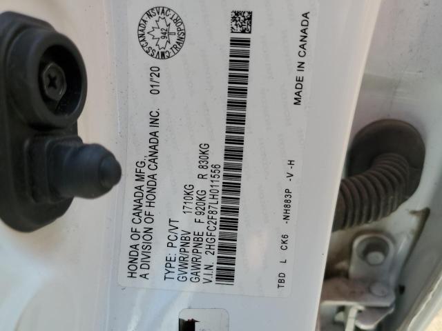 2020 HONDA CIVIC SPOR 2HGFC2F87LH011556