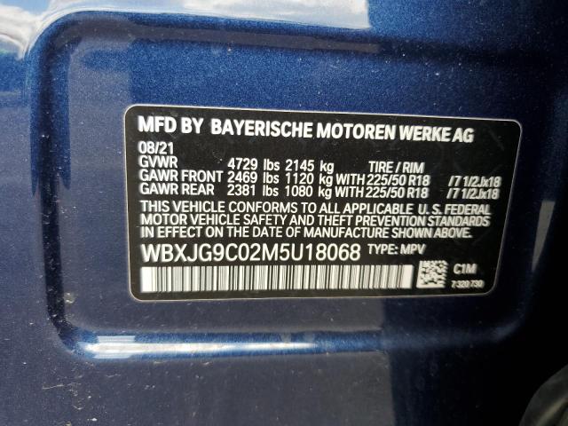 2021 BMW X1 XDRIVE2 - WBXJG9C02M5U18068
