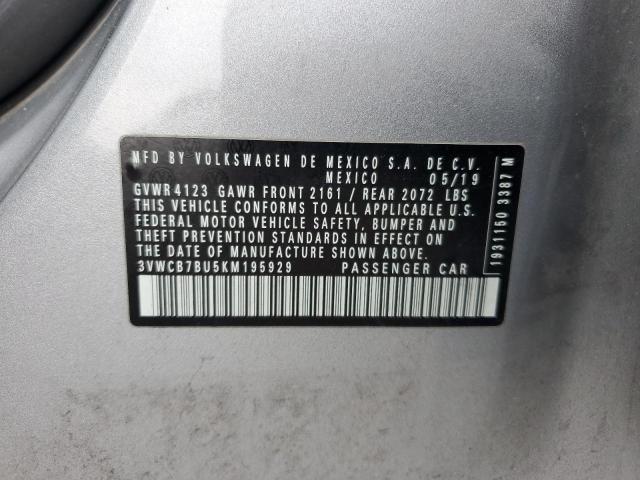 2019 VOLKSWAGEN JETTA S - 3VWCB7BU5KM195929