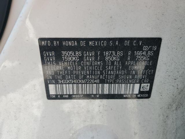 2019 HONDA FIT SPORT 3HGGK5H60KM722648