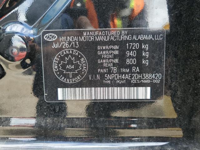 2013 HYUNDAI ELANTRA GLS - 5NPDH4AE2DH388420