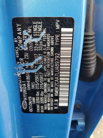2020 HYUNDAI KONA SEL KM8K2CAA7LU489792