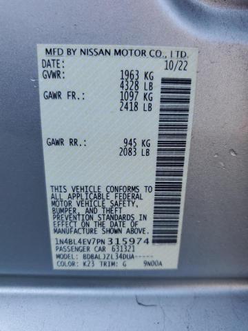 2023 NISSAN ALTIMA SL 1N4BL4EV7PN315974