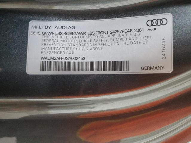 2016 AUDI A5 PREMIUM WAUM2AFR0GA002453