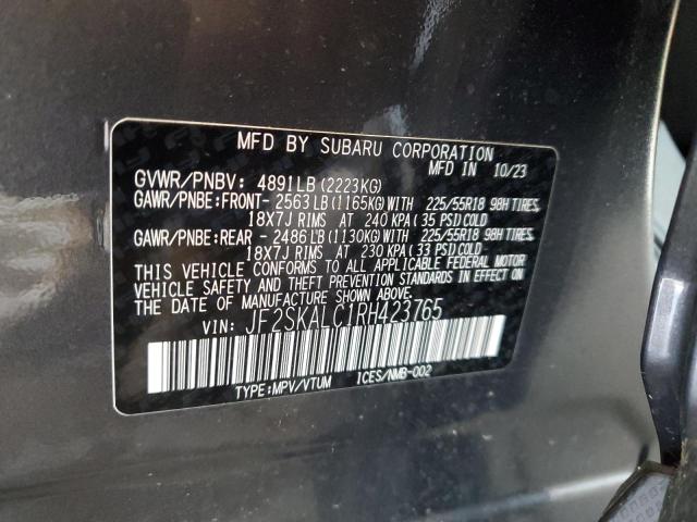 2024 SUBARU FORESTER L - JF2SKALC1RH423765