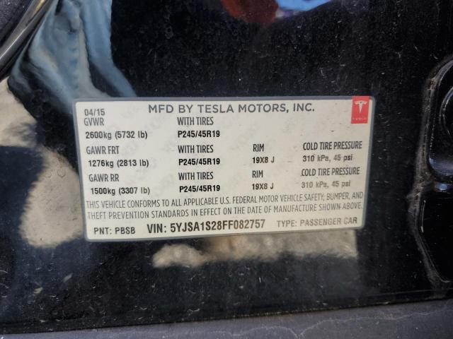 2015 TESLA MODEL S 70 5YJSA1S28FF082757