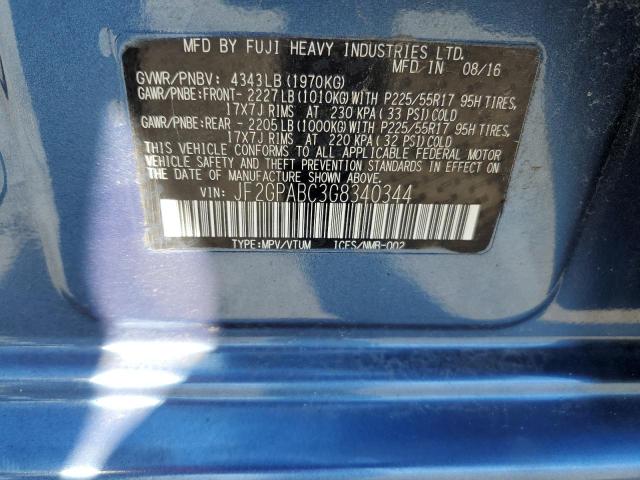 2016 SUBARU CROSSTREK JF2GPABC3G8340344