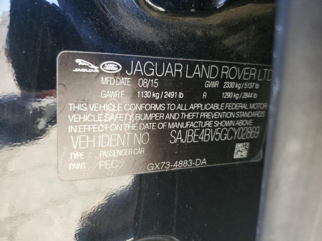 2016 JAGUAR XF PRESTIG SAJBE4BV5GCY02869