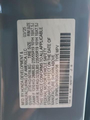 2025 HONDA ODYSSEY SP 5FNRL6H78SB058798