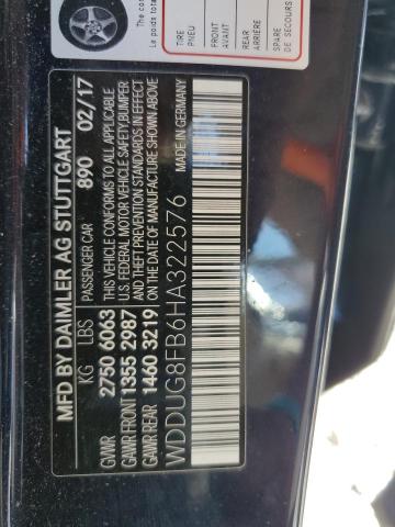 2017 MERCEDES-BENZ S550 WDDUG8FB6HA322576