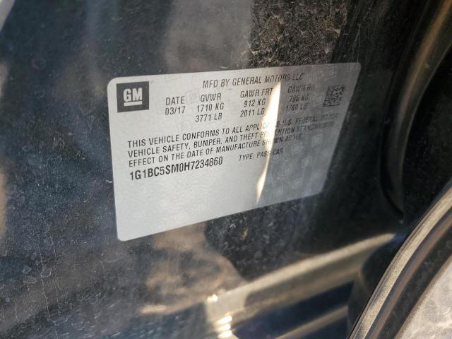 2017 CHEVROLET CRUZE LS 1G1BC5SM0H7234860