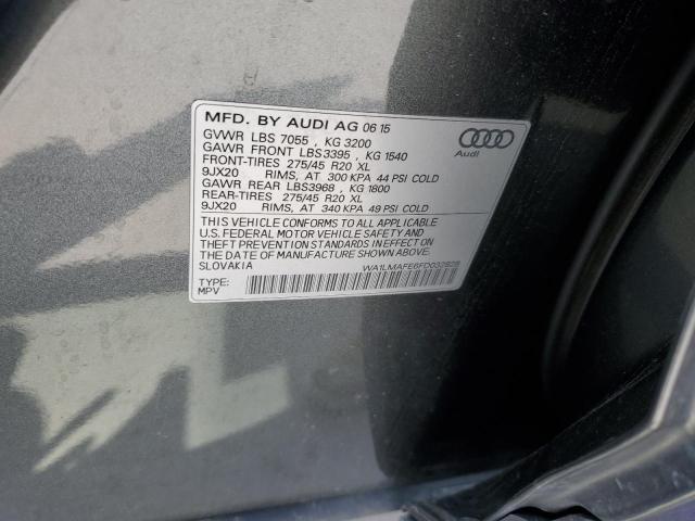 2015 AUDI Q7 TDI PRE WA1LMAFE6FD032828
