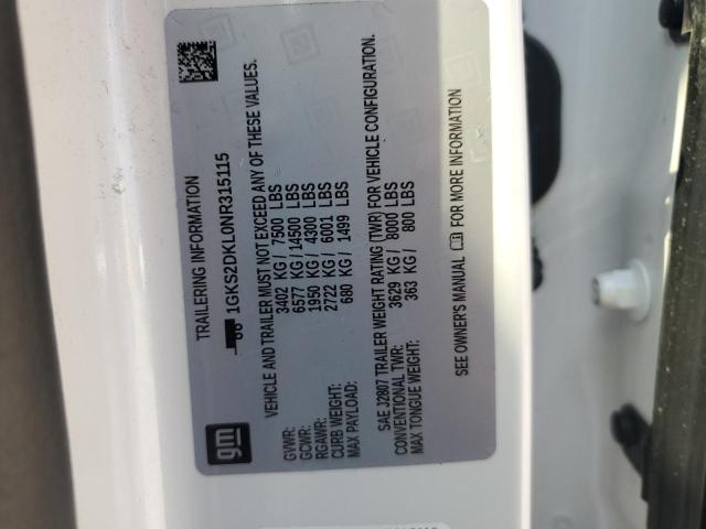 2022 GMC YUKON DENA - 1GKS2DKL0NR315115