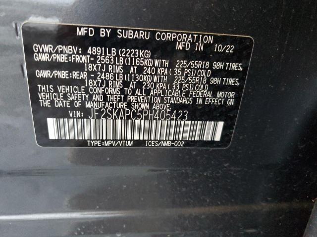 2023 SUBARU FORESTER LIMITED JF2SKAPC5PH405423