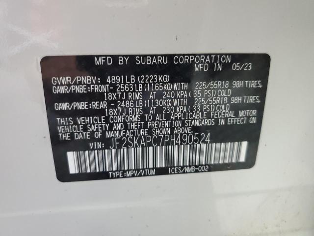 2023 SUBARU FORESTER L JF2SKAPC7PH490524
