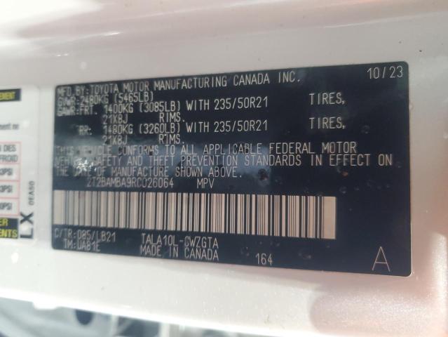 2024 LEXUS RX 350 BASE 2T2BAMBA9RC026064
