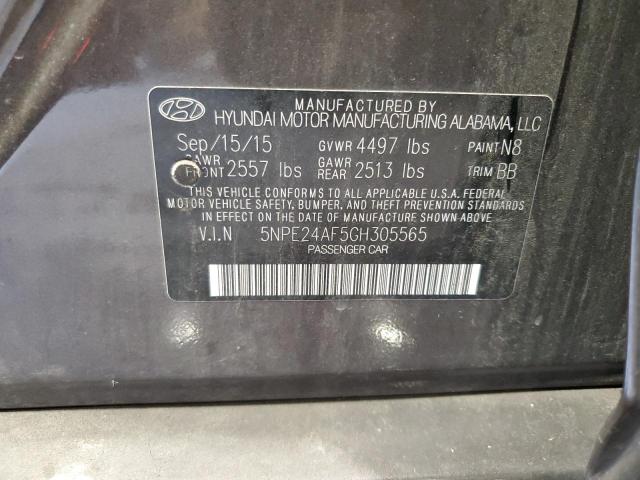 2016 HYUNDAI SONATA SE 5NPE24AF5GH305565