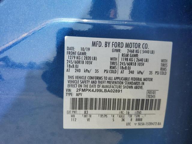 2020 FORD EDGE SEL 2FMPK4J99LBA02891