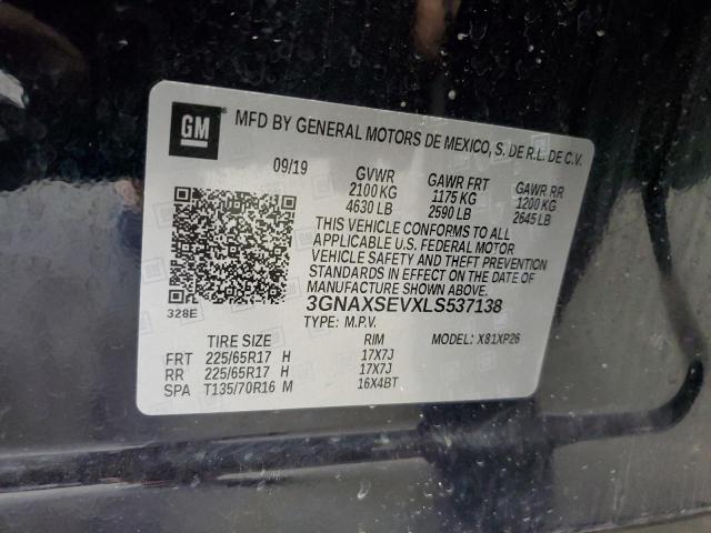 2020 CHEVROLET EQUINOX LS 3GNAXSEVXLS537138
