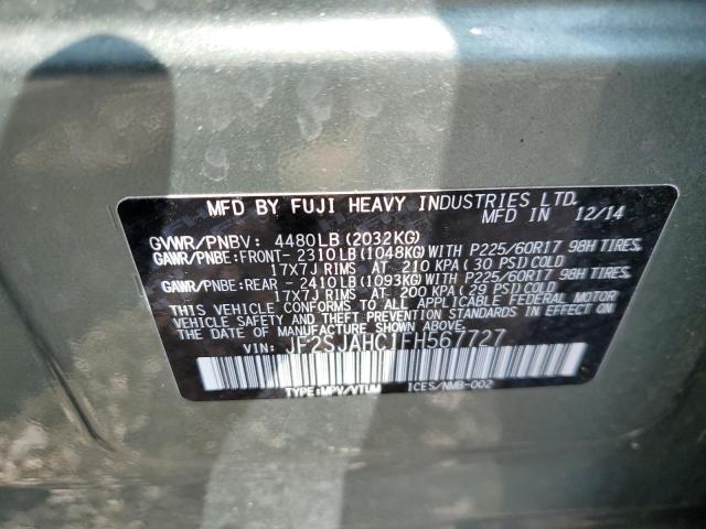 2015 SUBARU FORESTER 2.5I LIMITED JF2SJAHC1FH567727