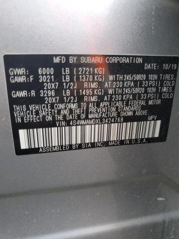 2020 SUBARU ASCENT LIMITED 4S4WMAMDXL3424768
