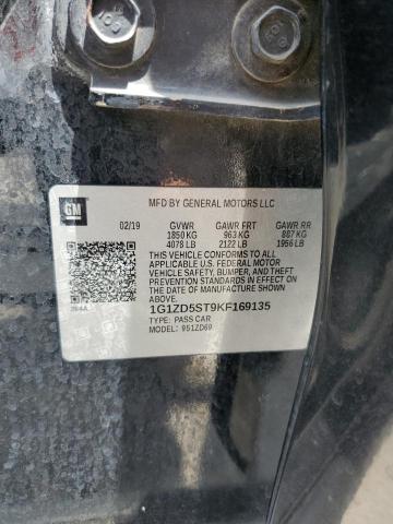 2019 CHEVROLET MALIBU LT 1G1ZD5ST9KF169135