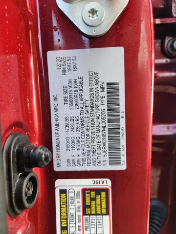 2021 HONDA CR-V EXL 5J6RW2H87ML005206