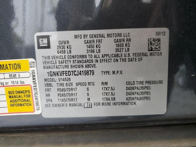 2012 CHEVROLET TRAVERSE LS - 1GNKVFED7CJ419879