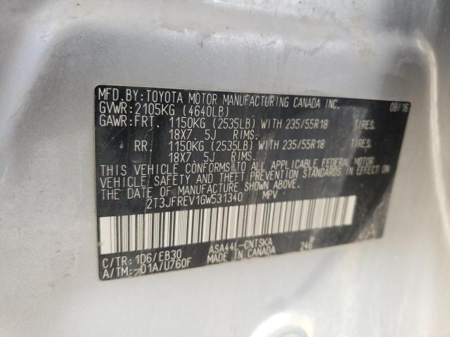 2016 TOYOTA RAV4 SE - 2T3JFREV1GW531340