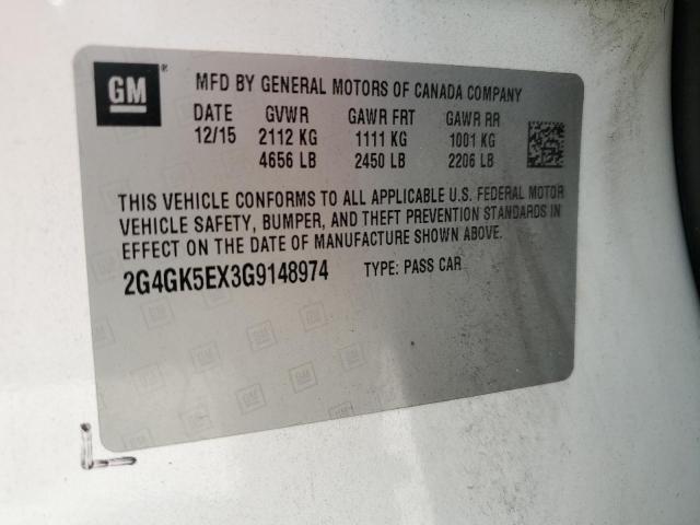 2016 BUICK REGAL 2G4GK5EX3G9148974