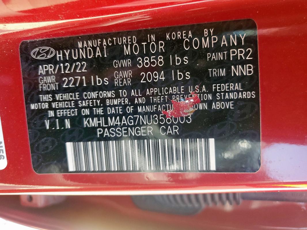 2022 HYUNDAI ELANTRA SE - KMHLM4AG7NU358003