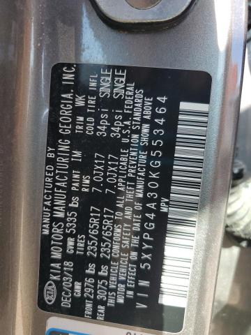 2019 KIA SORENTO L - 5XYPG4A30KG553464