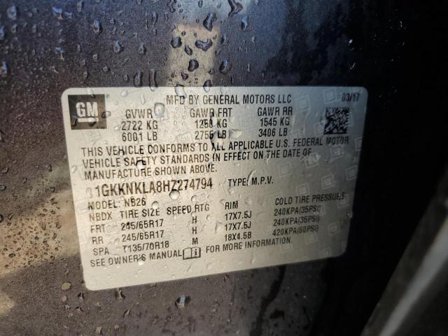 2017 GMC ACADIA SLE 1GKKNKLA8HZ274794