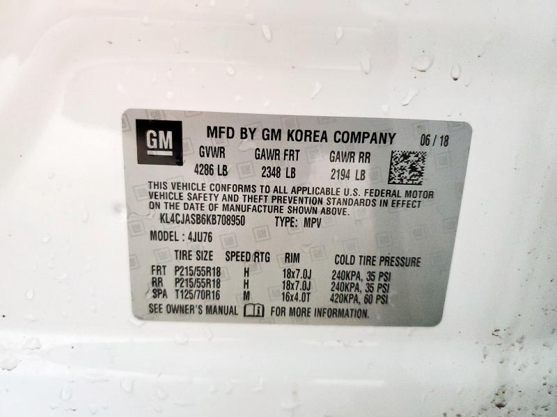 2019 BUICK ENCORE PRE KL4CJASB6KB708950