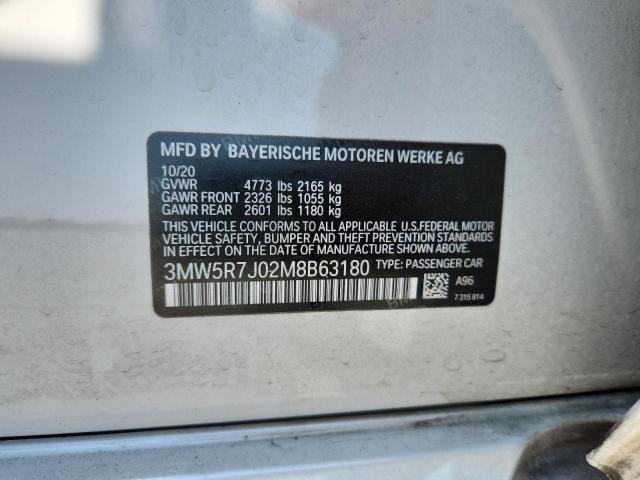 2021 BMW 330XI 3MW5R7J02M8B63180