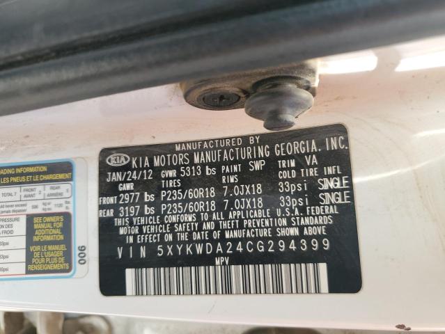 2012 KIA SORENTO SX - 5XYKWDA24CG294399