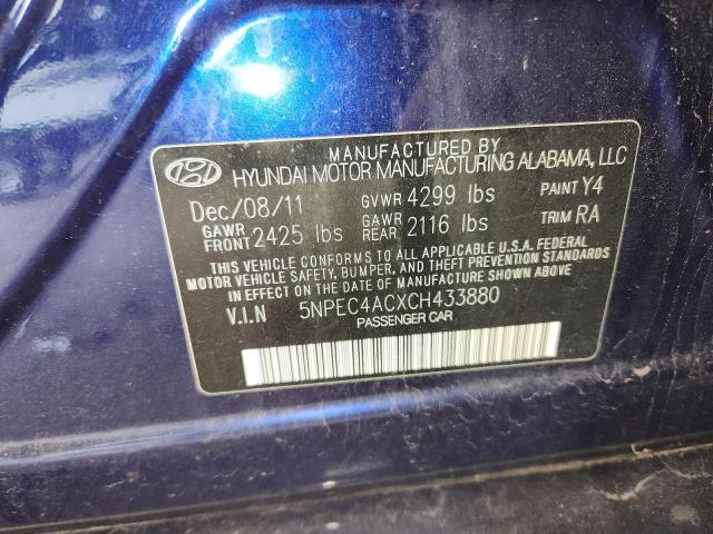 2012 HYUNDAI SONATA SE - 5NPEC4ACXCH433880
