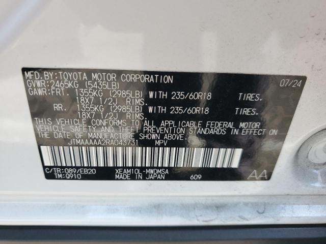 2024 TOYOTA BZ4X XLE JTMAAAAA2RA043731