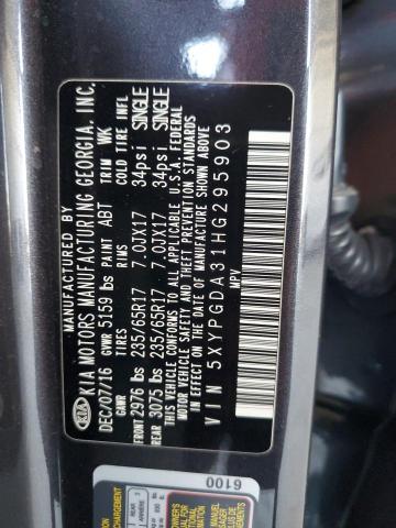 2017 KIA SORENTO LX 5XYPGDA31HG295903