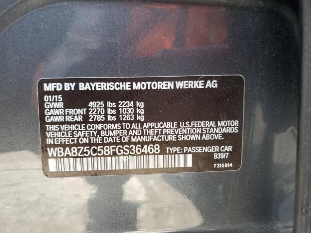 2015 BMW 328 XIGT SULEV WBA8Z5C58FGS36468