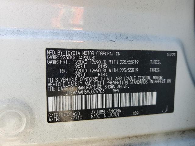 2021 TOYOTA VENZA LE - JTEAAAAH6MJ076703