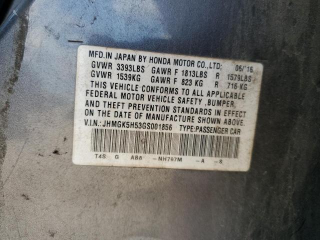 2016 HONDA FIT LX JHMGK5H53GS001856