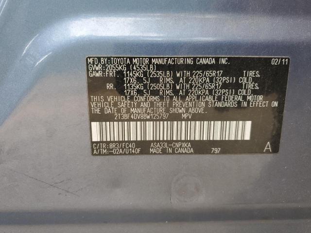 2011 TOYOTA RAV4 - 2T3BF4DV8BW125797