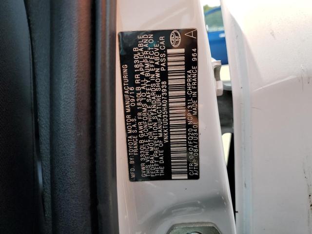 2017 TOYOTA YARIS L VNKKTUD35HA073938