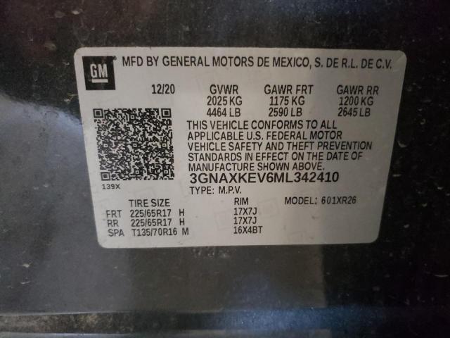 2021 CHEVROLET EQUINOX LT - 3GNAXKEV6ML342410